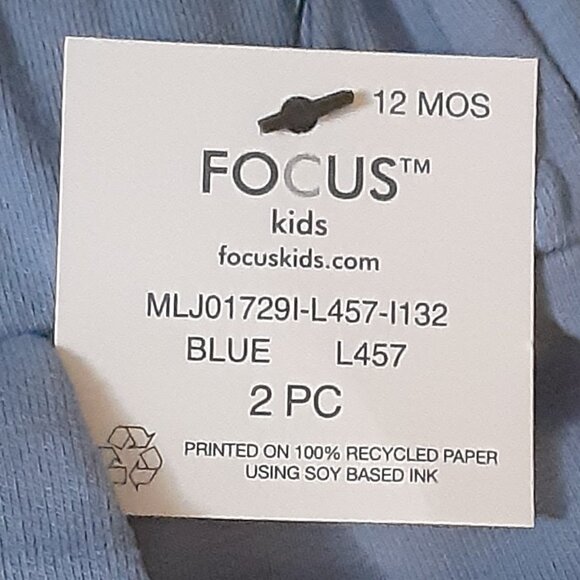 FOCUS KIDS - 2 PC SHORT SET - 12MONTHS - Picture 6 of 9